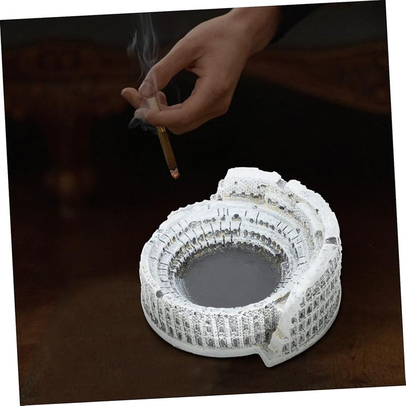 منفضة سجائر كولوسيوم رومانية حامل سجائر سطح أملس سهل التنظيف ديكور للمنزل والمكتب - Image 2